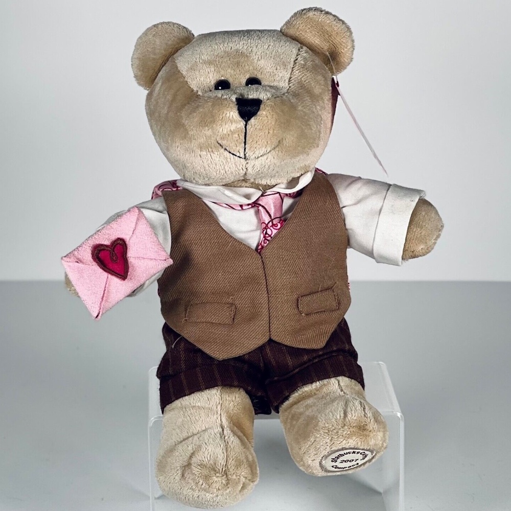 Starbucks Bear Collectible Bearista Valentine Love Letter Heart 2007 58th Ed